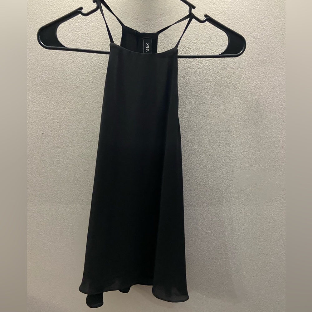 NWT black flowy Zara tank top